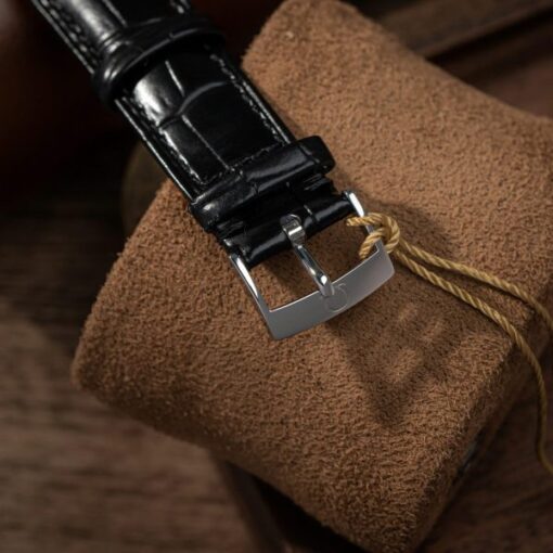 Omega De Ville Prestige Power Reserve Replica 11 Watches White Dial Leather Strap 39.5mm - Image 11