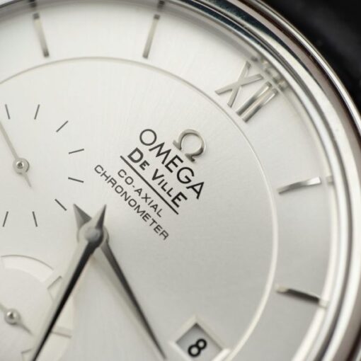 Omega De Ville Prestige Power Reserve Replica 11 Watches White Dial Leather Strap 39.5mm - Image 4