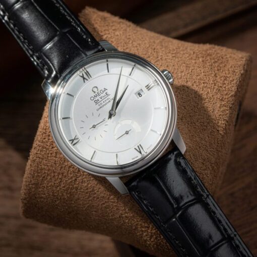 Omega De Ville Prestige Power Reserve Replica 11 Watches White Dial Leather Strap 39.5mm - Image 3