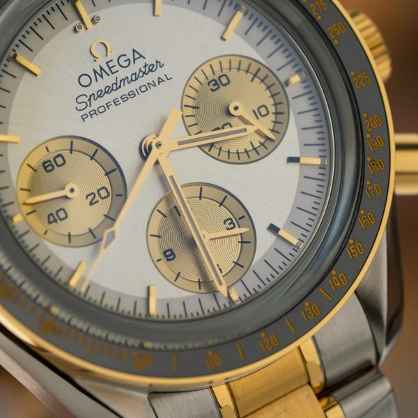 Omega SpeedMaster MoonWatch Chronogarph Demi Gold Replica Watch 42mm - Image 6