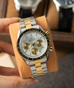 Omega SpeedMaster MoonWatch Chronogarph Demi Gold Replica Watch 42mm