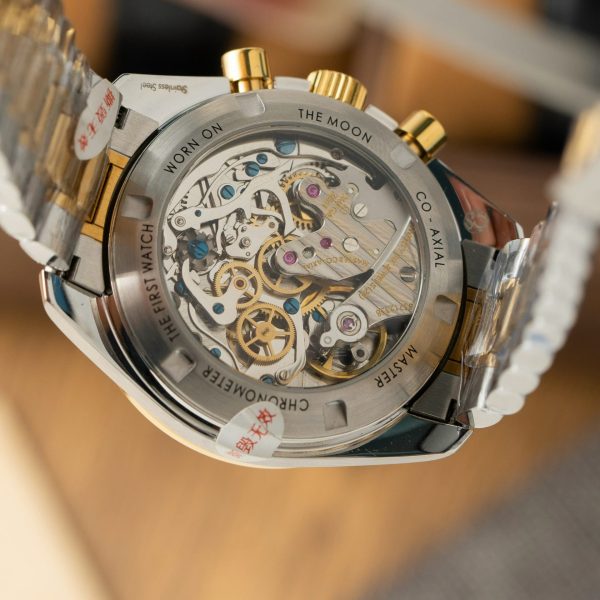Omega SpeedMaster MoonWatch Chronogarph Demi Gold Replica Watch 42mm - Image 10