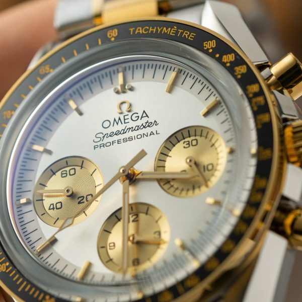 Omega SpeedMaster MoonWatch Chronogarph Demi Gold Replica Watch 42mm - Image 5
