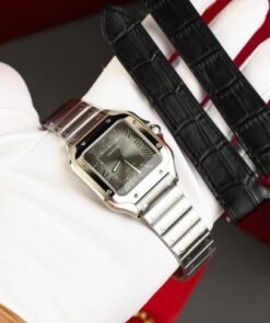 Alternative view of Cartier Santos Replica 11 Watch Gray Dial AF Factory 39.8mm