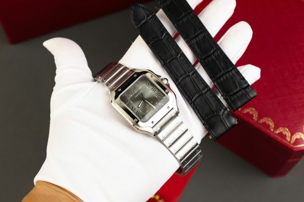Cartier Santos Replica 11 Watch Gray Dial AF Factory 39.8mm - Image 2
