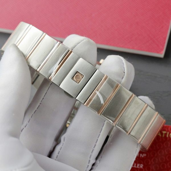 Omega Constellation Co-Axial Fake Watch Brown Dial Metal Strap 38mm - Image 10