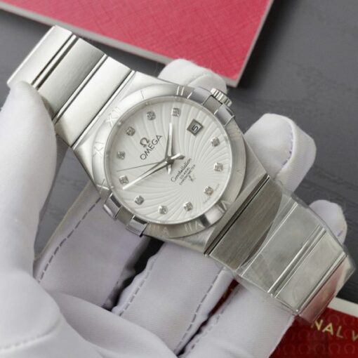 Omega Constellation Co-Axial Clone Watch White Dial 38mm - Image 3