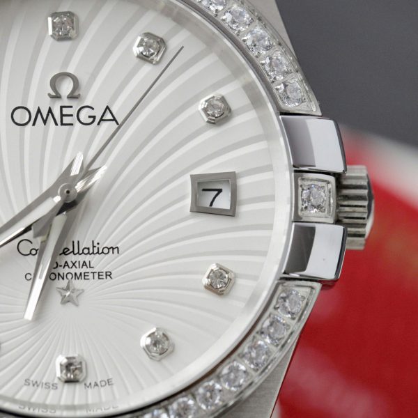 Omega Constellation Co-Axial Fake 11 Watch White Dial Metal Strap 38mm - Image 5