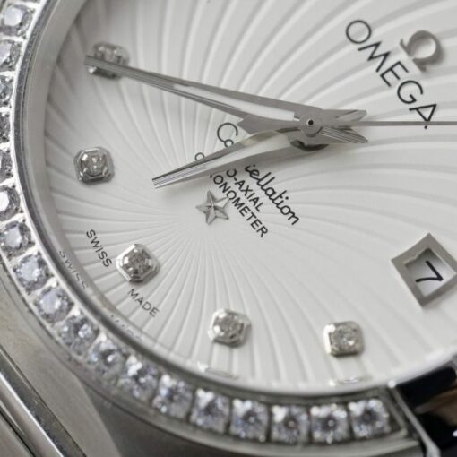 Omega Constellation Co-Axial Fake 11 Watch White Dial Metal Strap 38mm - Image 6