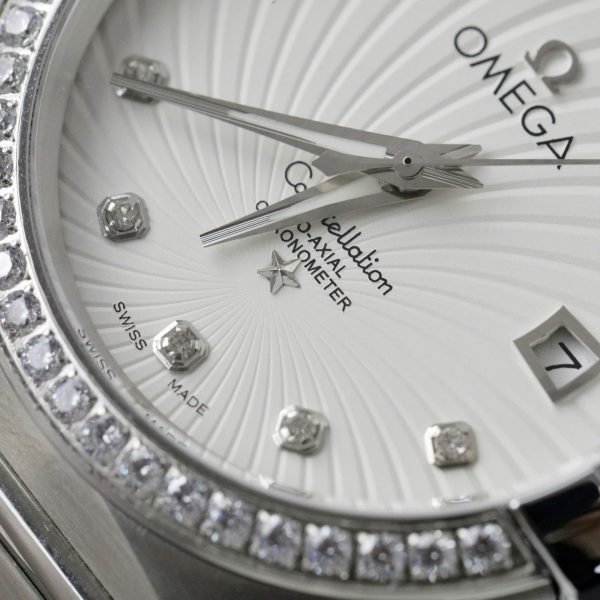 Omega Constellation Co-Axial Fake 11 Watch White Dial Metal Strap 38mm - Image 6