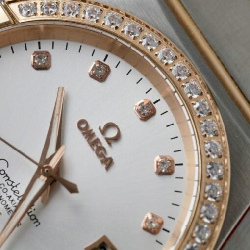 Omega Constellation Co-Axial Clone 11 Watch White Dial Metal Strap 38mm - Image 7