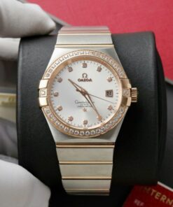 Alternative view of Omega Constellation Co-Axial Clone 11 Watch White Dial Metal Strap 38mm