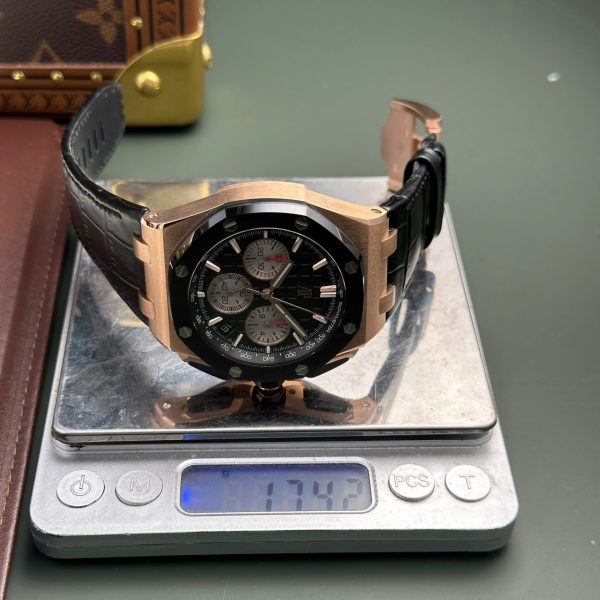 Audemars Piguet Royal Oak Offshore Chronograph 26420 Rose Gold Replica Watch Black Dial APP Factory 43mm - Image 7