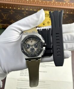 Alternative view of Audemars Piguet Royal Oak Offshore Chronograph 26420 Replica Watch Gray Dial APP Factory 43mm