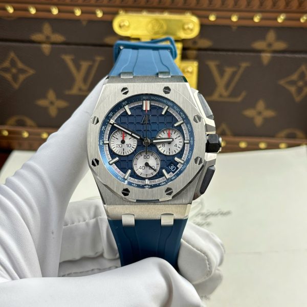 Audemars Piguet Royal Oak Offshore Chronograph 26420 Replica Watch Blue Dial APP Factory 43mm - Image 4