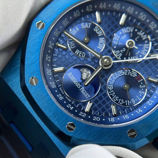 Audemars Piguet Royal Oak Perpetual Calendar 26579CS Replica Watch Blue BBR Factory 41mm - Image 7