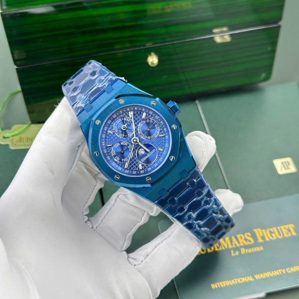 Audemars Piguet Royal Oak Perpetual Calendar 26579CS Replica Watch Blue BBR Factory 41mm - Image 3