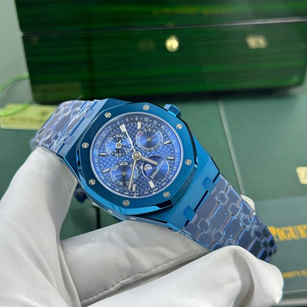 Audemars Piguet Royal Oak Perpetual Calendar 26579CS Replica Watch Blue BBR Factory 41mm - Image 4