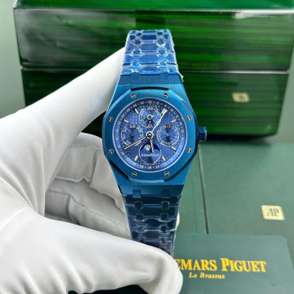 Audemars Piguet Royal Oak Perpetual Calendar 26579CS Replica Watch Blue BBR Factory 41mm - Image 2