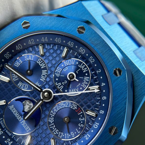 Audemars Piguet Royal Oak Perpetual Calendar 26579CS Replica Watch Blue BBR Factory 41mm - Image 6