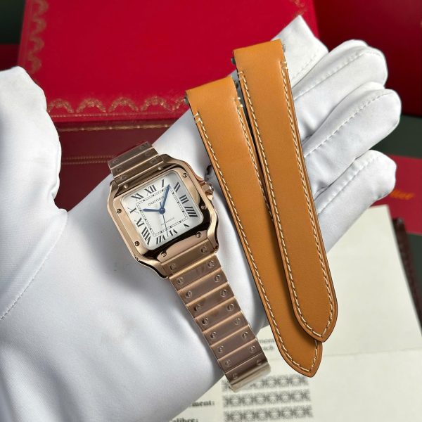 Cartier Santos Womens Replica Watch White Dial BV Factory 35.2mm - Image 2