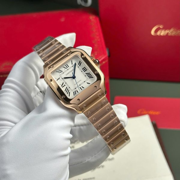 Cartier Santos Womens Replica Watch White Dial BV Factory 35.2mm - Image 4