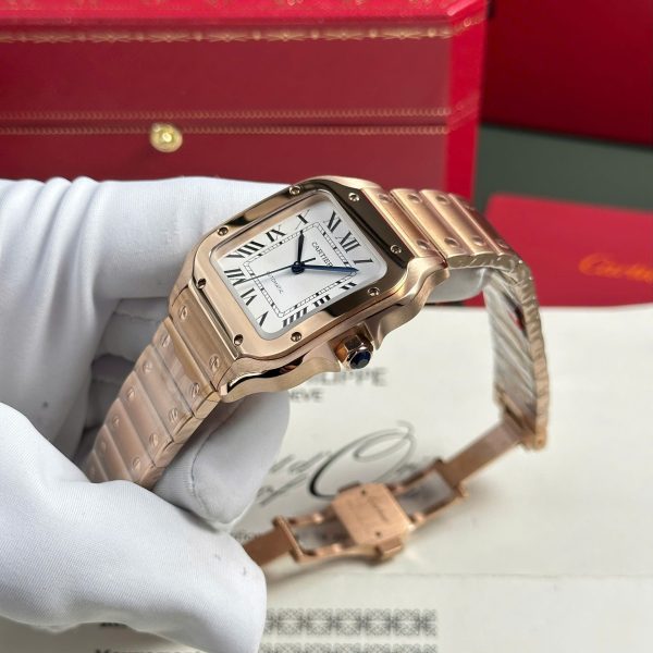 Cartier Santos Womens Replica Watch White Dial BV Factory 35.2mm - Image 6