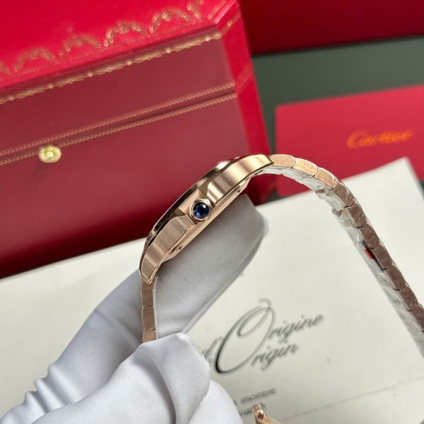 Cartier Santos Womens Replica Watch White Dial BV Factory 35.2mm - Image 9