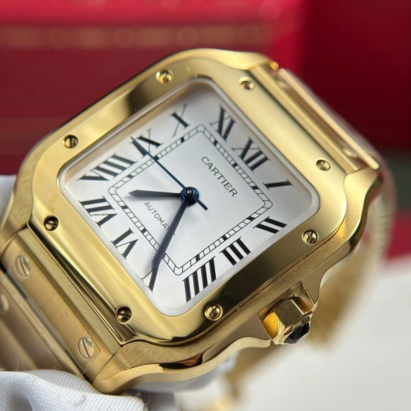 Cartier Santos Womens White Dial Best Replica Watch BV Factory 35.2mm - Image 7