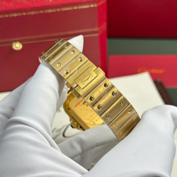 Cartier Santos Womens White Dial Best Replica Watch BV Factory 35.2mm - Image 13
