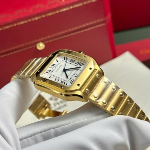 Cartier Santos Womens White Dial Best Replica Watch BV Factory 35.2mm - Image 6