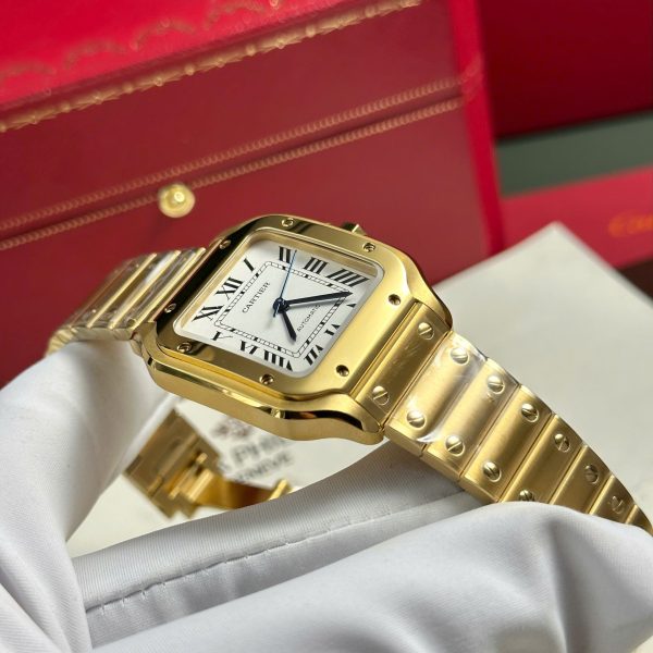 Cartier Santos Womens White Dial Best Replica Watch BV Factory 35.2mm - Image 6