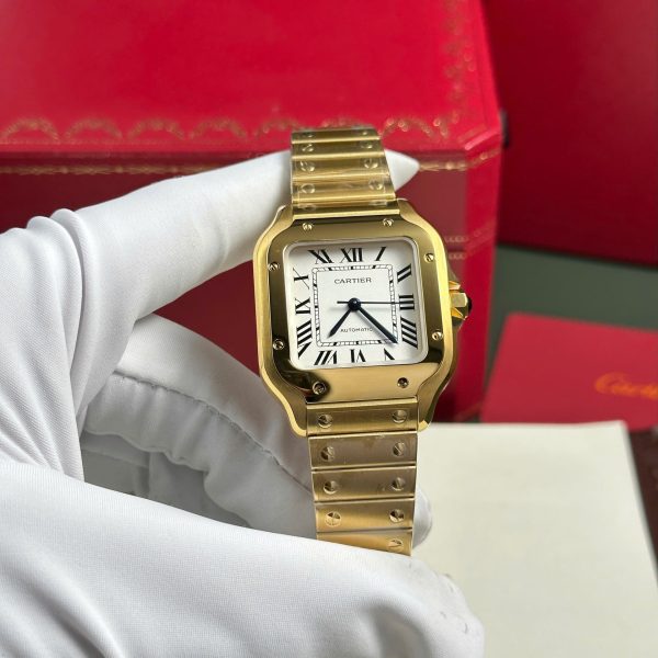 Cartier Santos Womens White Dial Best Replica Watch BV Factory 35.2mm - Image 3