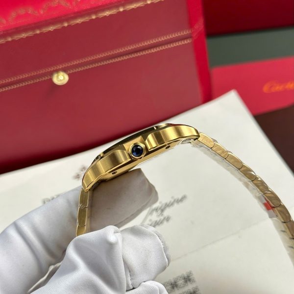 Cartier Santos Womens White Dial Best Replica Watch BV Factory 35.2mm - Image 9