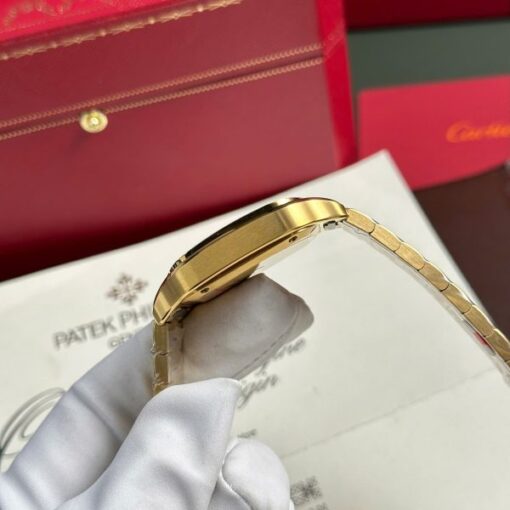 Cartier Santos Womens White Dial Best Replica Watch BV Factory 35.2mm - Image 10