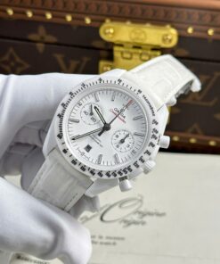Omega Speedmaster White Side of The Moon White Ceramic Best Replica Watch 44mm