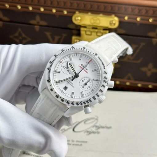 Omega Speedmaster White Side of The Moon White Ceramic Best Replica Watch 44mm - Image 2