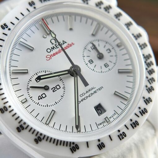 Omega Speedmaster White Side of The Moon White Ceramic Best Replica Watch 44mm - Image 8