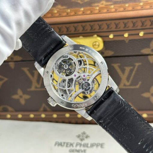 Audemars Piguet 26600 Tourbillon Openworked Replica Watch Leather Strap 41mm - Image 12