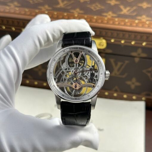 Audemars Piguet 26600 Tourbillon Openworked Replica Watch Leather Strap 41mm - Image 2