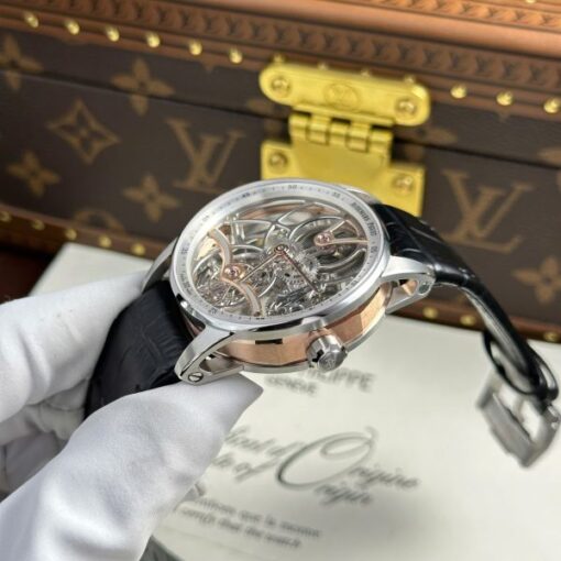Audemars Piguet 26600 Tourbillon Openworked Replica Watch Leather Strap 41mm - Image 9