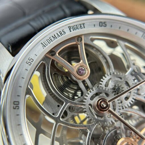 Audemars Piguet 26600 Tourbillon Openworked Replica Watch Leather Strap 41mm - Image 5