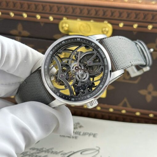 Audemars Piguet 26600 Tourbillon Openworked Replica 11 Watch Gray 41mm - Image 4