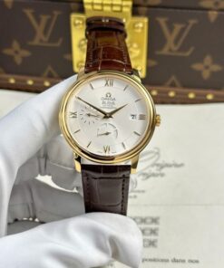 Alternative view of Omega De Ville Prestige Power Reserve Replica 11 Watch Leather Strap 39.5mm