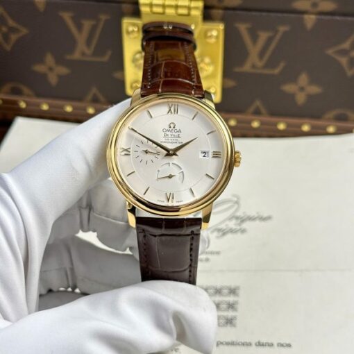 Omega De Ville Prestige Power Reserve Replica 11 Watch Leather Strap 39.5mm - Image 2