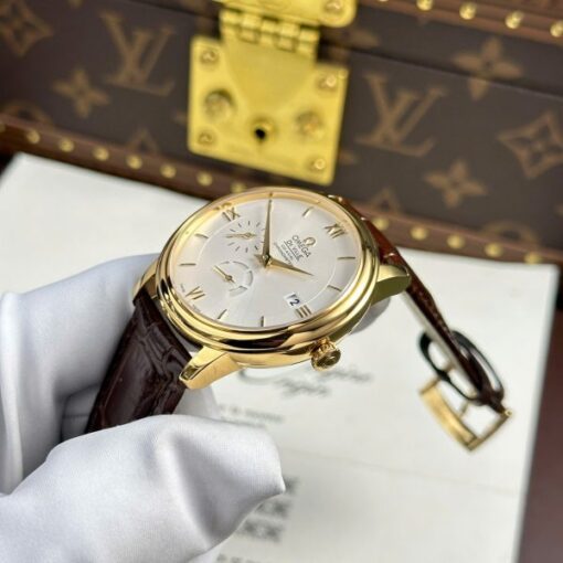 Omega De Ville Prestige Power Reserve Replica 11 Watch Leather Strap 39.5mm - Image 5