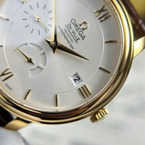 Omega De Ville Prestige Power Reserve Replica 11 Watch Leather Strap 39.5mm - Image 7