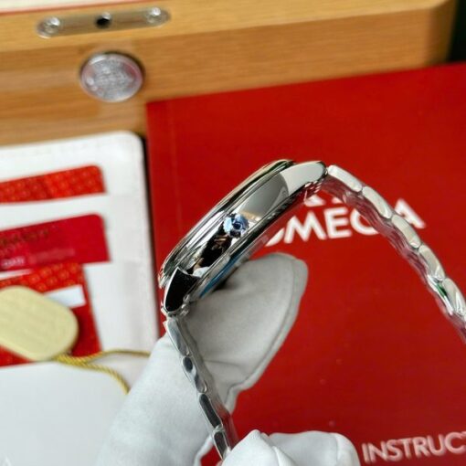 Omega De Ville Prestige Power Reserve Replica Watch White Dial Metal Wire 39.5mm - Image 10
