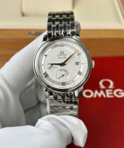 Alternative view of Omega De Ville Prestige Power Reserve Replica Watch White Dial Metal Wire 39.5mm
