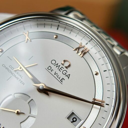Omega De Ville Prestige Power Reserve Replica Watch White Dial Metal Wire 39.5mm - Image 7